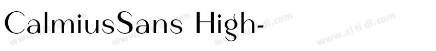 CalmiusSans High字体转换